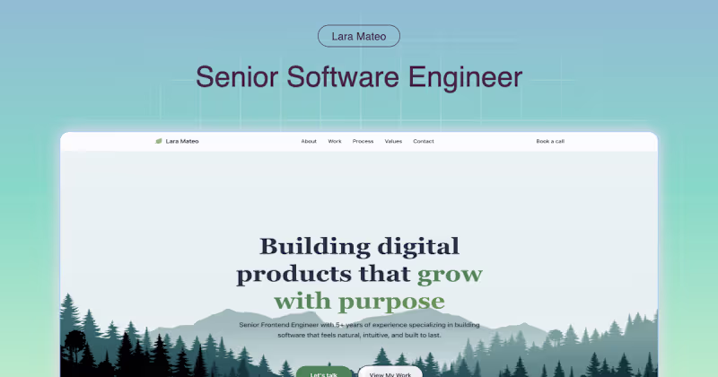 Cover image for Lara Mateo - Senior Frontend Engineer
