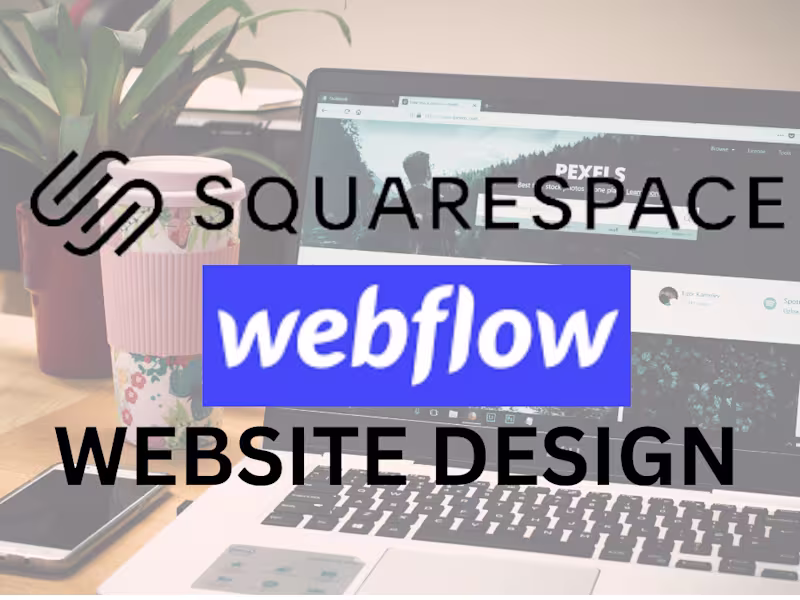 Cover image for Squarespace website design, Webflow website design