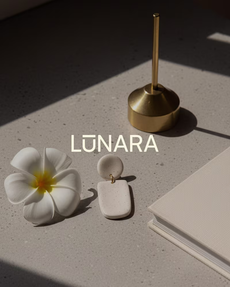 Cover image for Express brand design for LUNARA, a brand that offers earring...