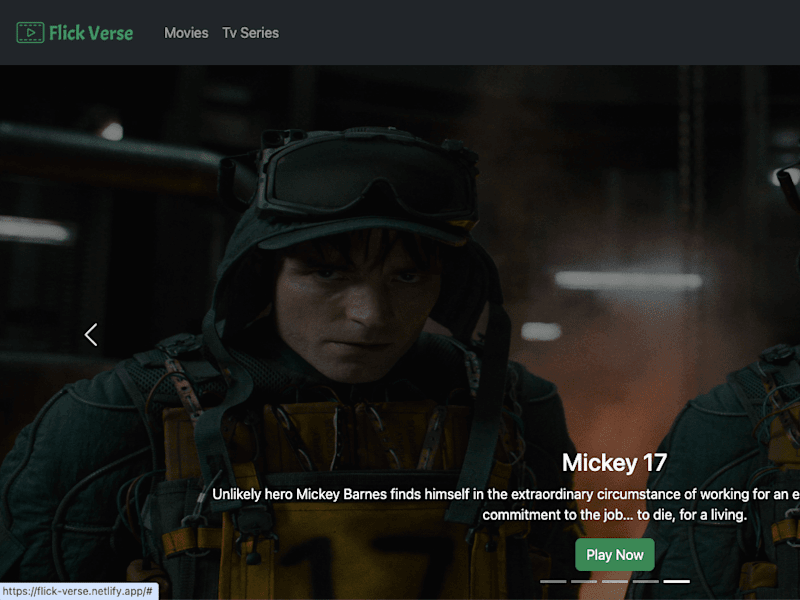 Cover image for GitHub - abelwebdev/flick-verse: Movie Streaming