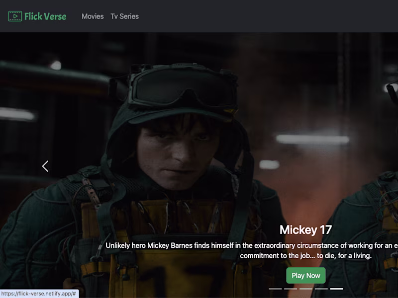 Cover image for GitHub - abelwebdev/flick-verse: Movie Streaming