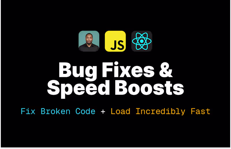 Cover image for Bug Fixing & Website Speed Boost (React / Next.js)