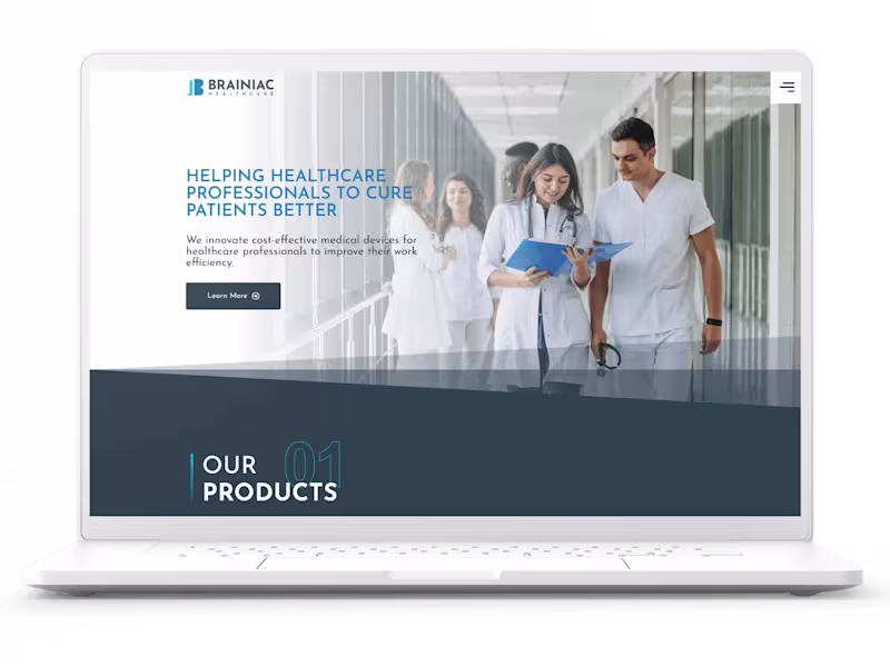 Cover image for Website design for Med-tech Startup