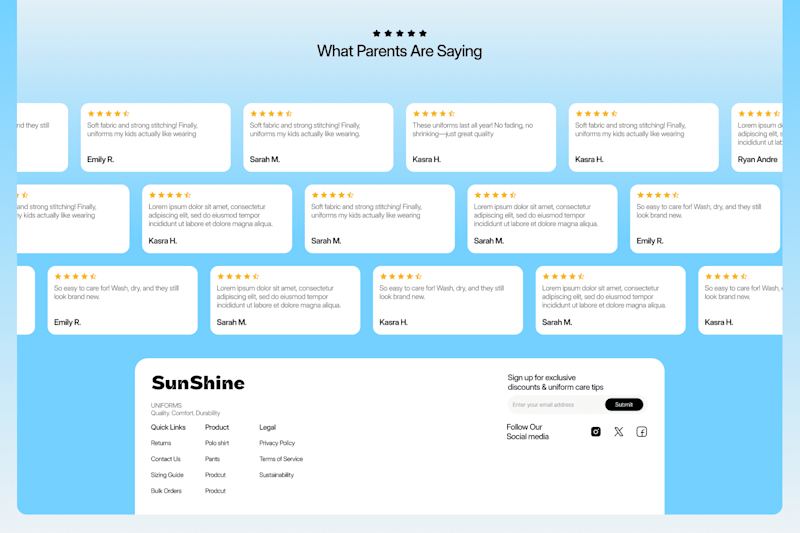 Cover image for Sunshine Footer
