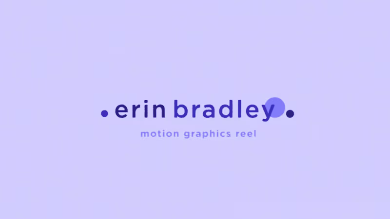 Cover image for Erin Bradley Motion Graphics Reel