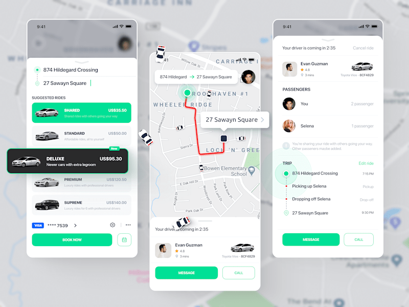 Cover image for Taxi App UI 