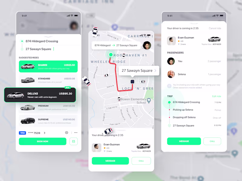 Cover image for Taxi App UI 