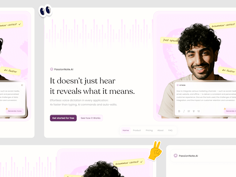 Cover image for PassionNote SaaS Landing Page Development