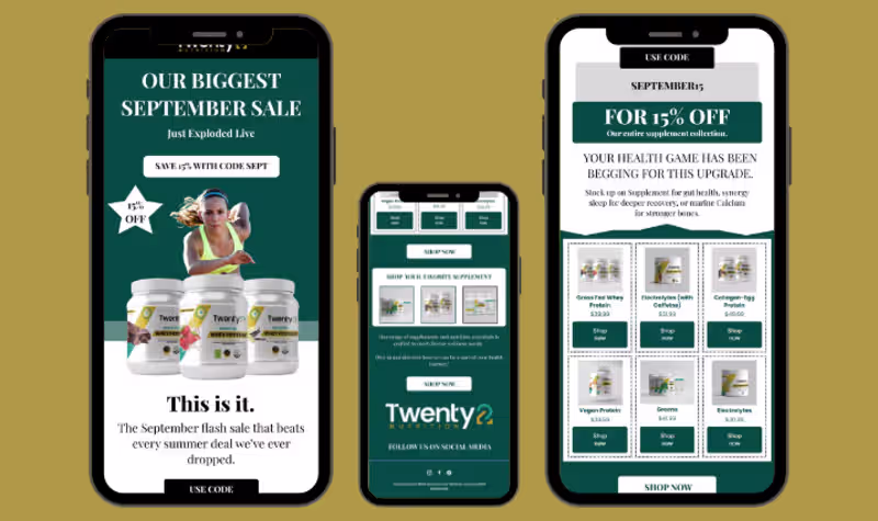 Cover image for High-Converting Email Campaigns for Supplement Brand