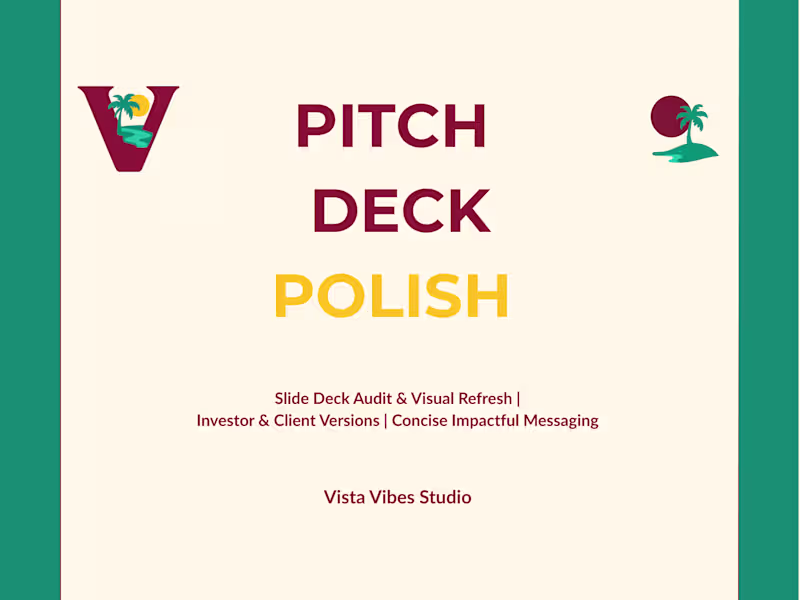 Cover image for Pitch Deck Polish: Design & Clarity That Wins