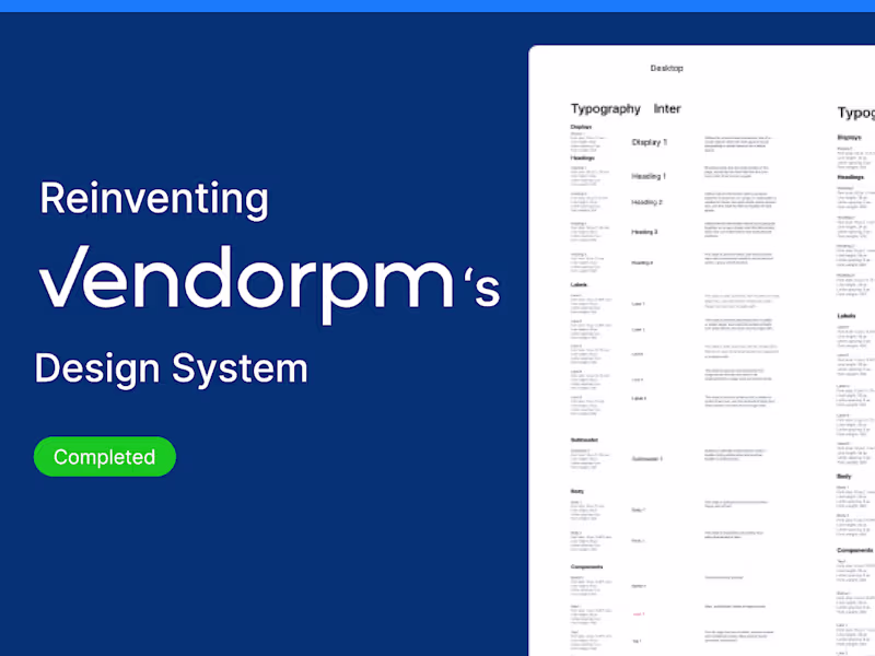 Cover image for VendorPM's Design System