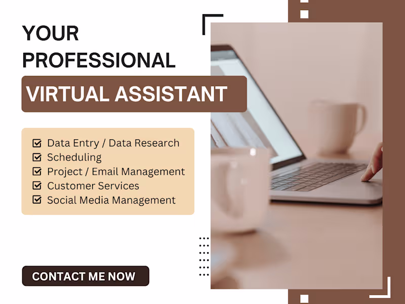 Cover image for I'll be your top-rate virtual assistant