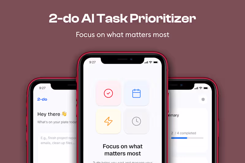 Cover image for 2-do AI Task Prioritizer

2-do is
