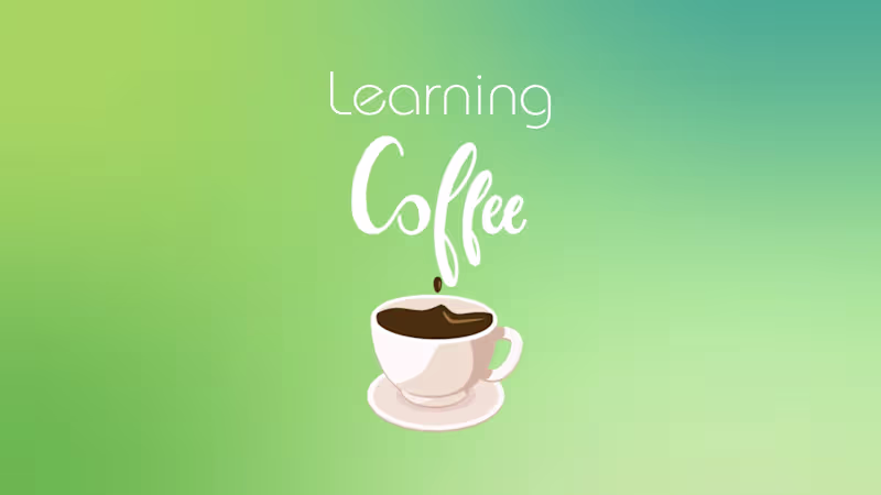 Cover image for Learning Coffee logo animation