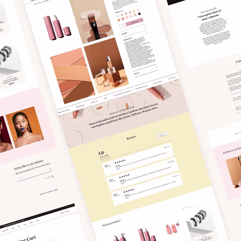 Cover image for Website design and development Shopify for a cosmetics store