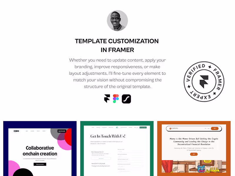 Cover image for Framer Template Customization