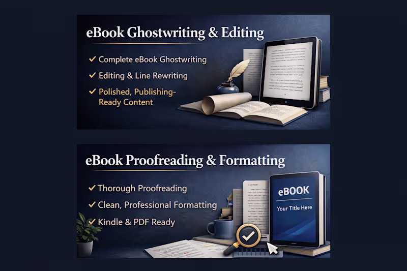 Cover image for Professional eBook Ghostwriting and Editing Services