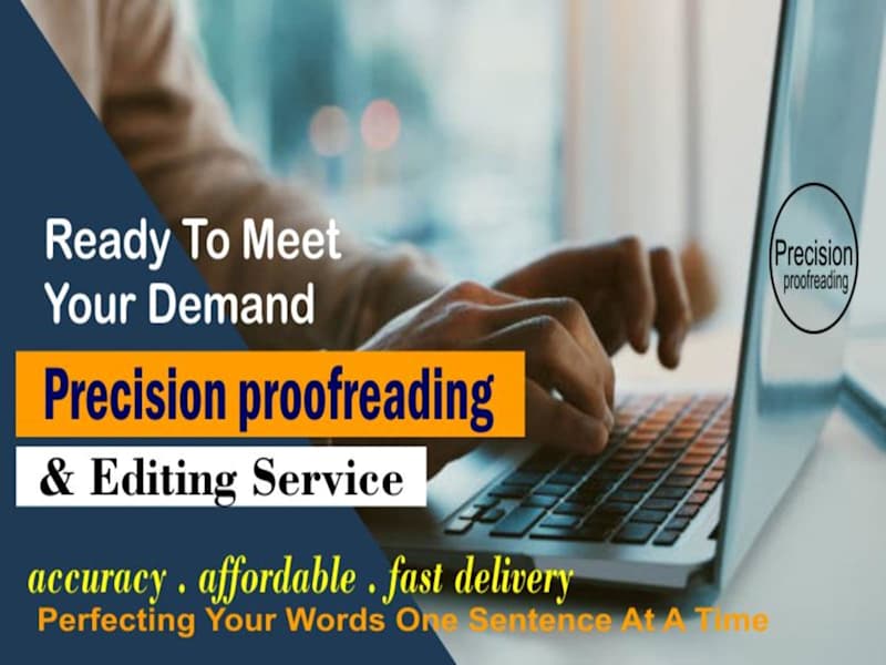 Cover image for Precision Proofreading  and Editing services 