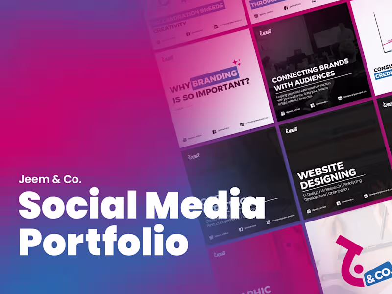 Cover image for Jeem & Co. | Social Media Portfolio | Marketing Agency