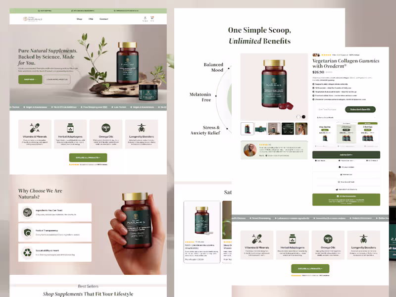 Cover image for Wearenaturals — Figma + Replo Custom Development