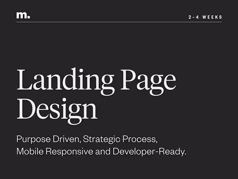 Cover image for Landing Page Design