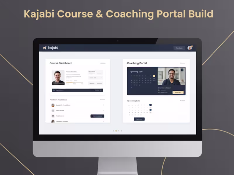 Cover image for Kajabi Course & Coaching Portal Build