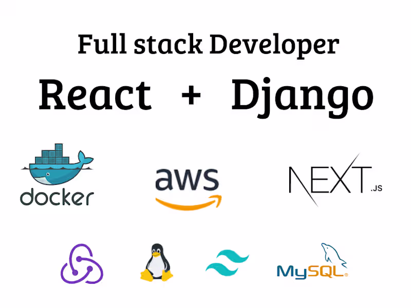 Cover image for I will develop web apps using Django React Next.js Astro.js CMS.