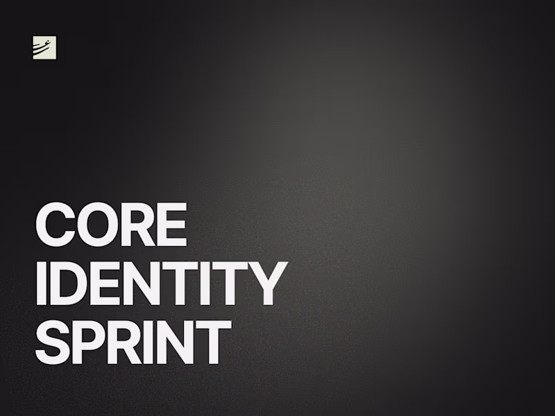 Cover image for Core Identity Sprint