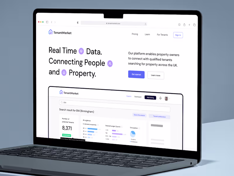 Cover image for TenantMarket: UK real estate platform