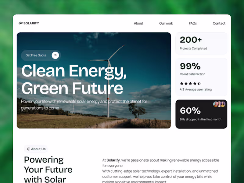 Cover image for Solar Energy Website