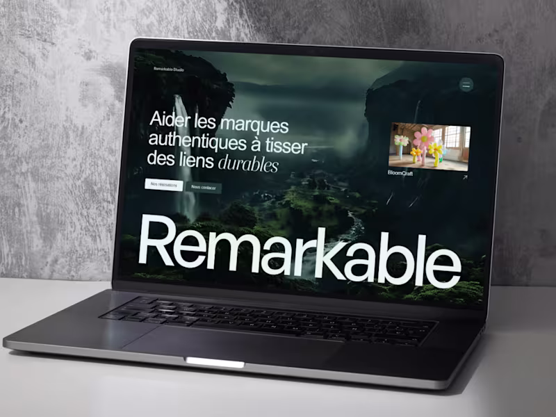 Cover image for Remarkable Studio - Création de marques et de sites web innovan…