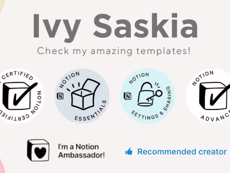 Cover image for Notion Consultant & Expert