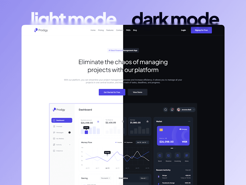 Cover image for Prodigy Fintech/SaaS Webflow Website