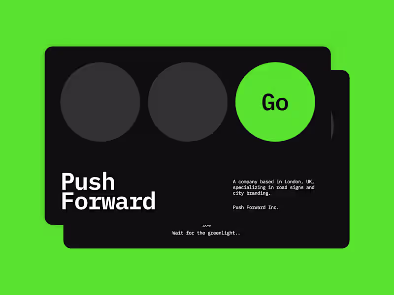 Cover image for Push Forward - Menu Navigation Concept