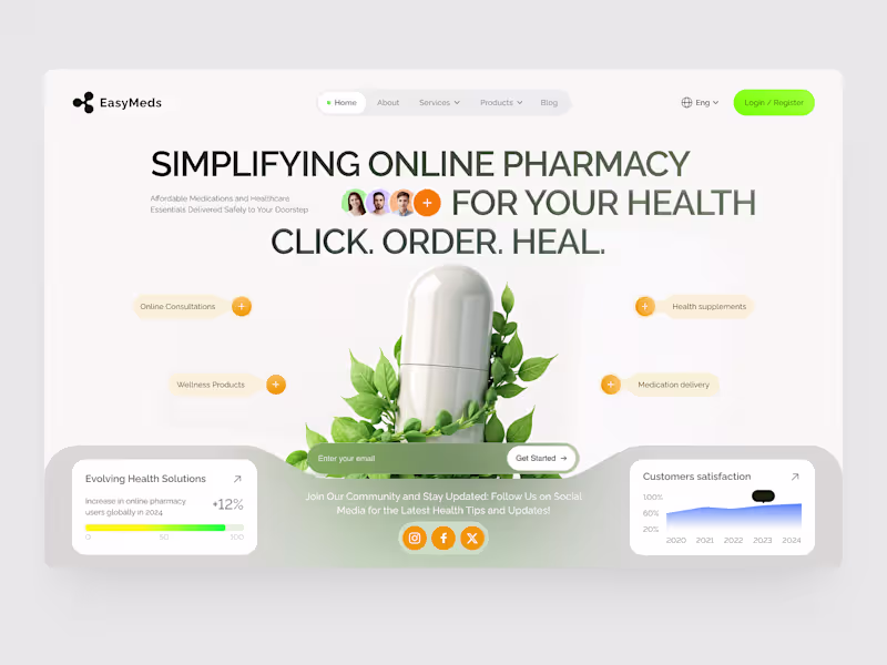 Cover image for Online Pharmacy Platform Design
