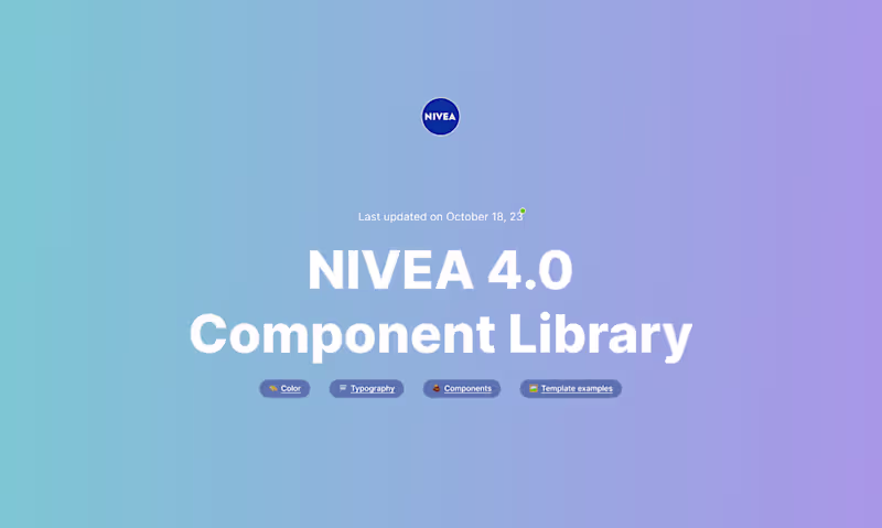 Cover image for Project: Creation of a Component library for Nivea