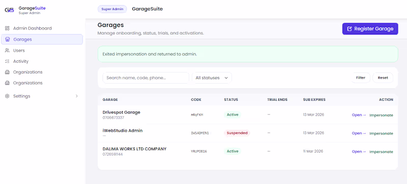 Cover image for Multi-Tenant SaaS Admin Platform

Built an