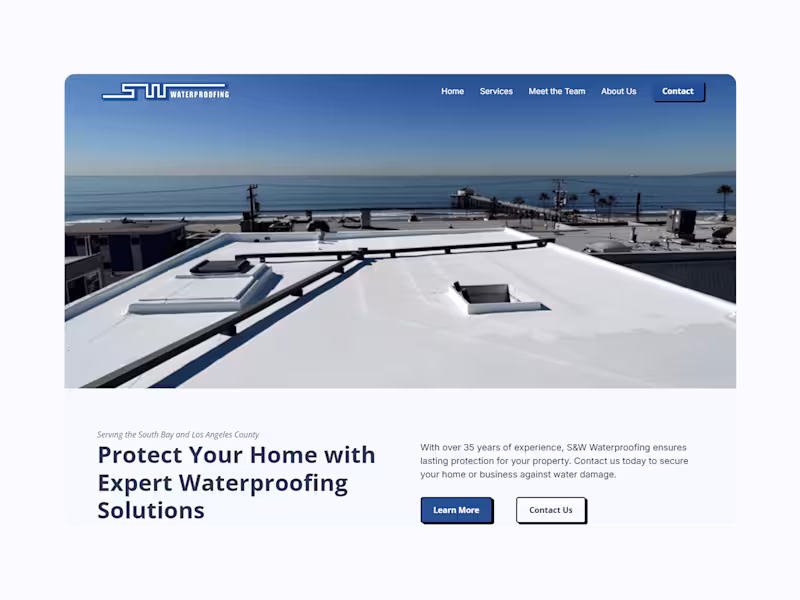 Cover image for  S&W Waterproofing – Webflow Site with Client-First Framework