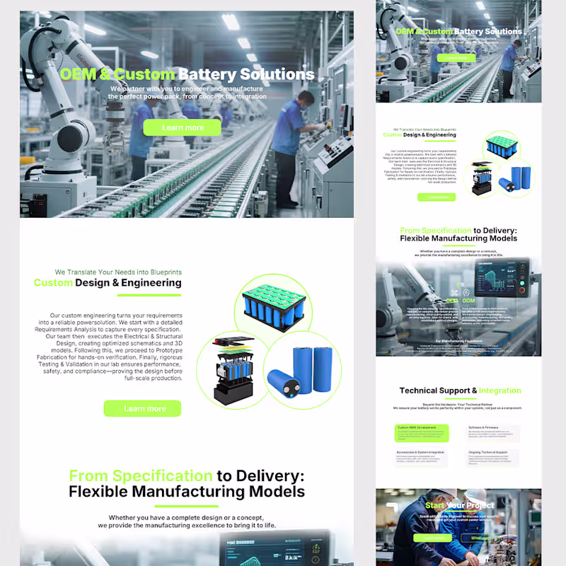 Cover image for OEM&Custom Page UI design and building