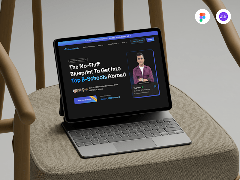 Cover image for Study Abroad Website Design | MastersBuddy