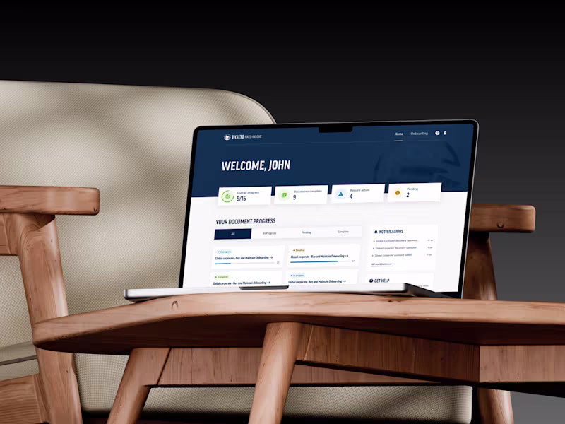 Cover image for UX Redesign for PGIM Client Onboarding Portal