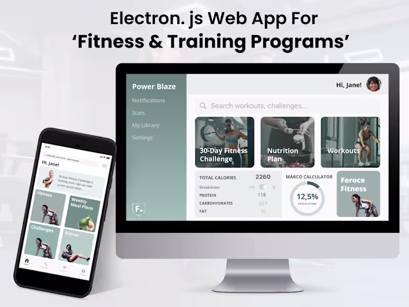 Cover image for Fitness Desktop Application | Electron, Node.js & JavaScript