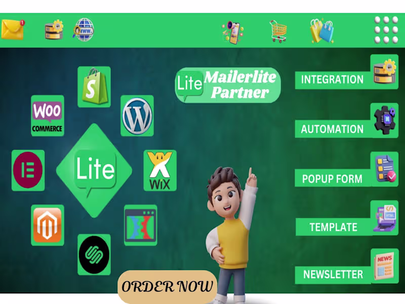 Cover image for email marketing campaign landing page design mailerlite omnisend