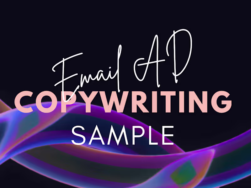 Cover image for Email AD Copywriting Sample