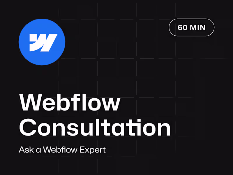 Cover image for Webflow Expert Consultation