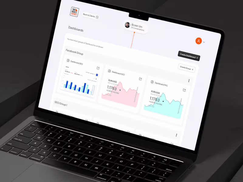 Cover image for SaaS AI Product Dashboard UX UI Design - Two Minutes Report