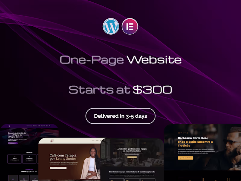 Cover image for One-Page WordPress Website