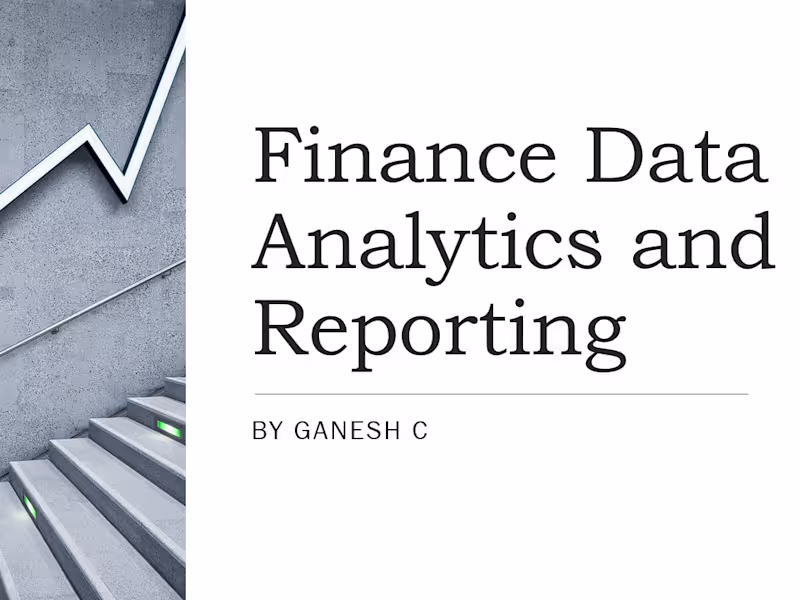 Cover image for Finance Data Analytics and Reporting