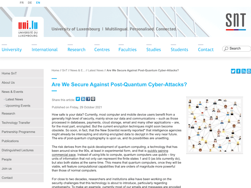 Cover image for Are We Secure Against Post-Quantum Cyber-Attacks?