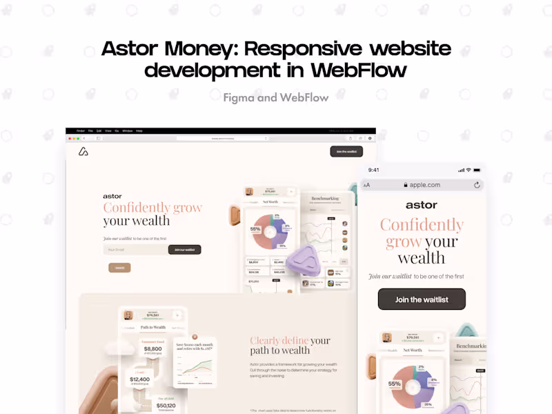 Cover image for Astor Money: Responsive website development in WebFlow